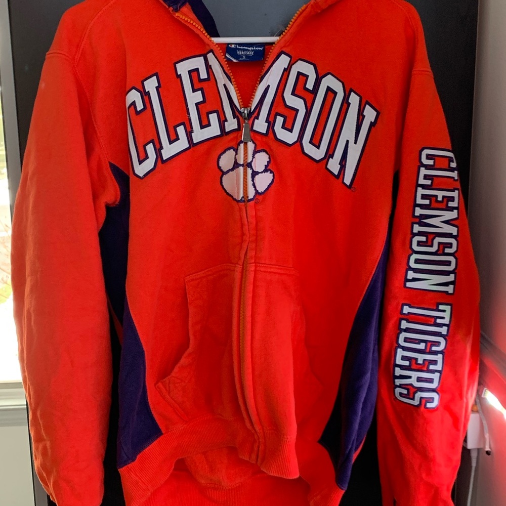 champion clemson zip-up